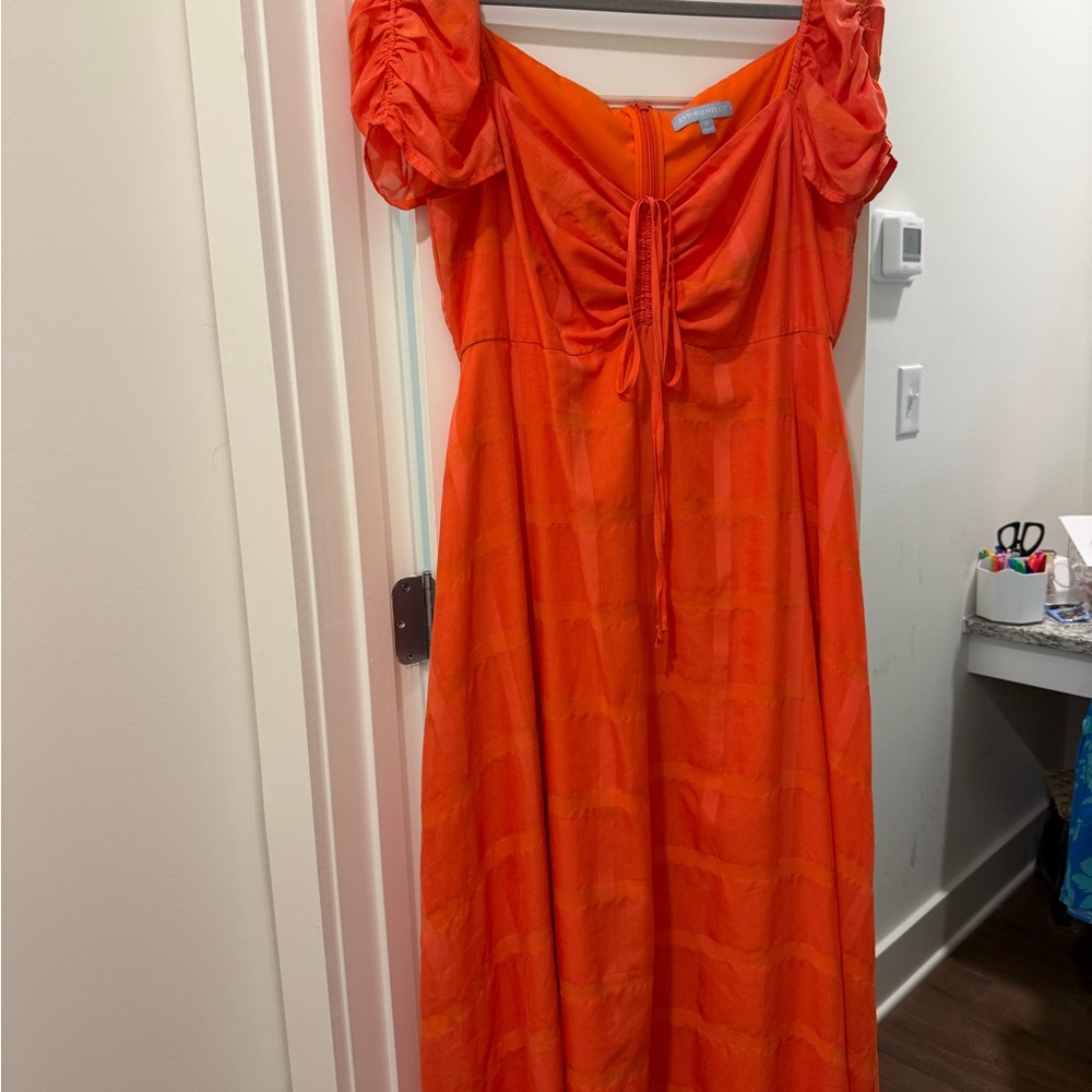 ANTONIO MELANI Vibrant Orange Maxi Dress